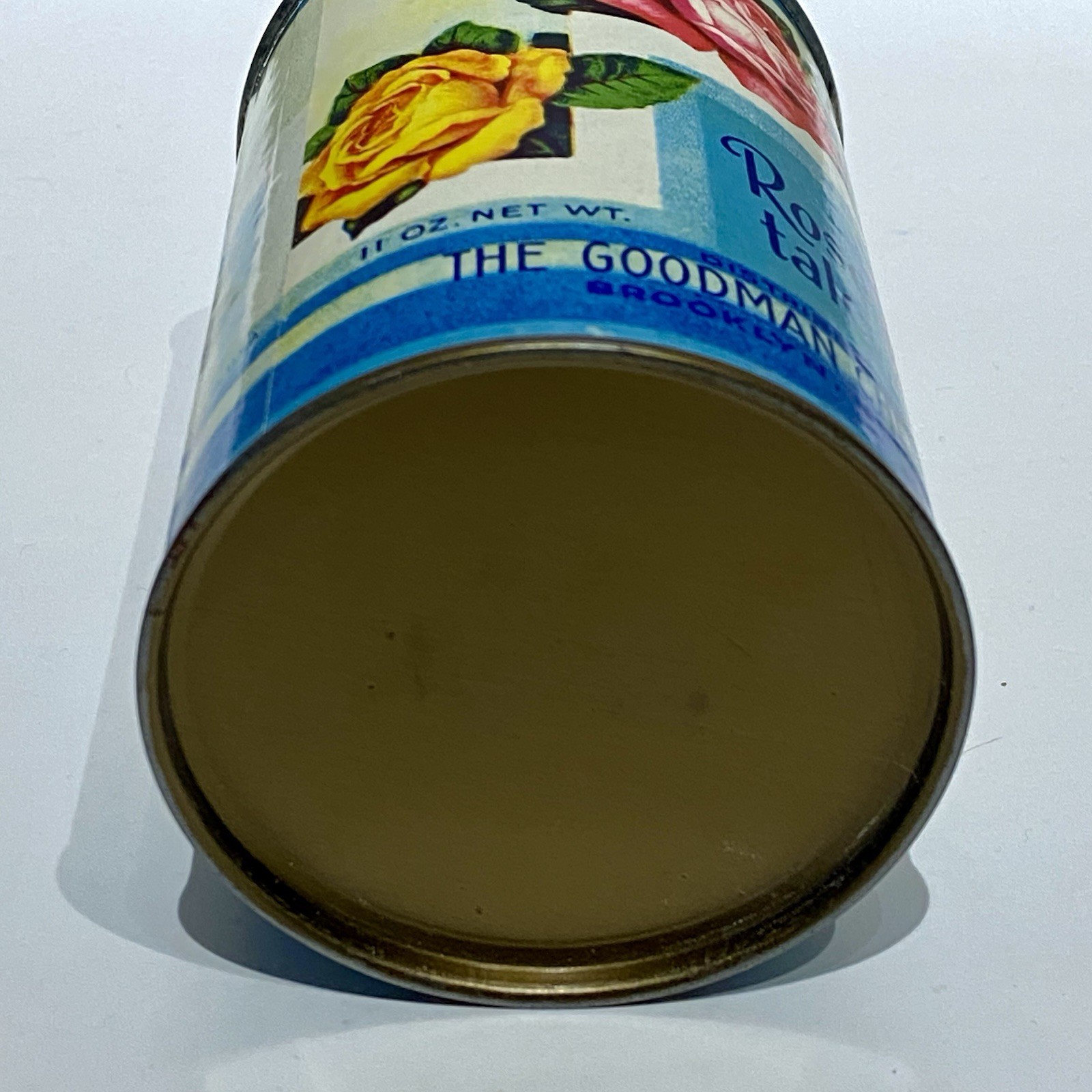 Vintage Rose Talc Powder Tin (Full) The Goodman Chemical Co. Brooklyn New York