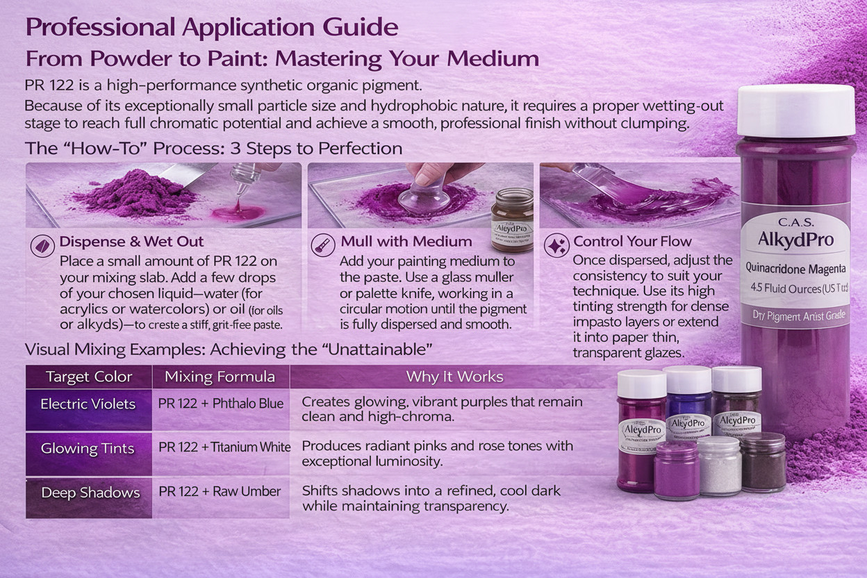 Quinacridone Sett Pigment Dry Powder set 10 x 50ml