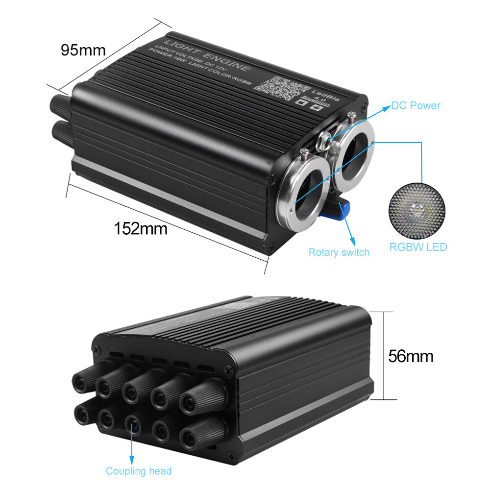 500-1300PC Car Home Headliner Twinkle Meteor Shooting Star Light Fiber Optic Kit