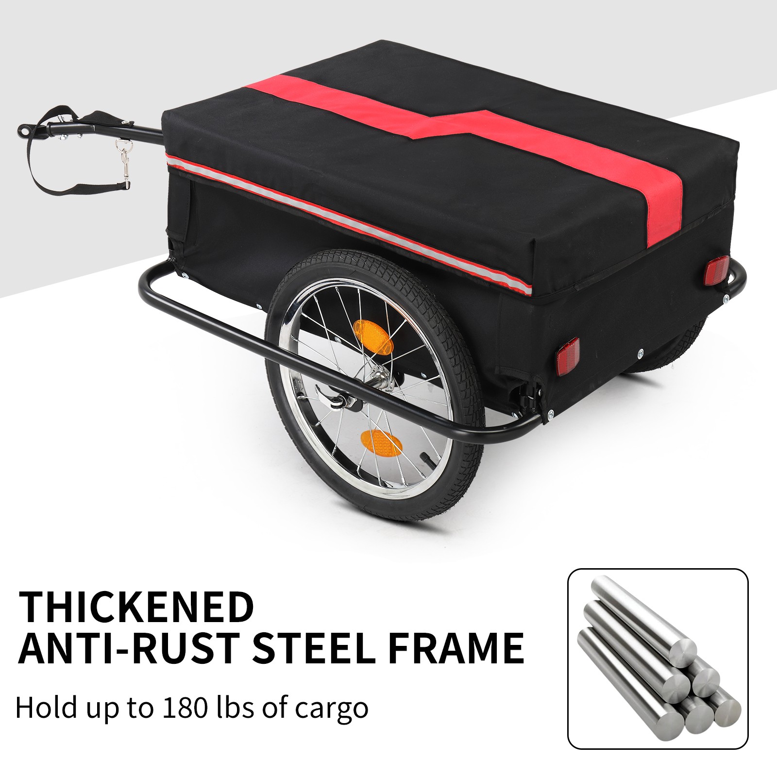 Bike Cargo Trailer Foldable Bicycle Cart Wagon Trailer with Waterproof Cover