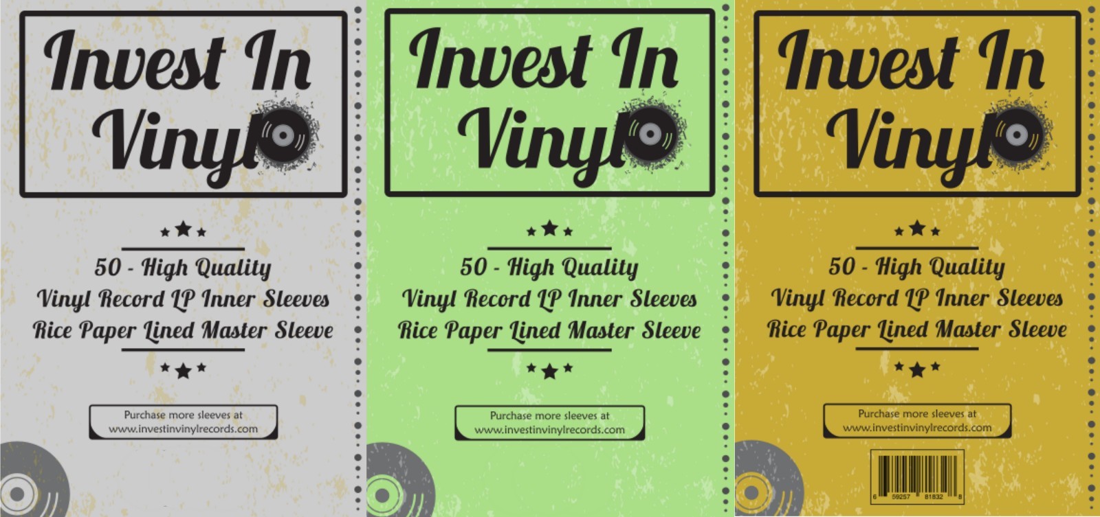 50 Master Rice Paper Anti Static LP Inner Sleeves Vinyl Record 33 rpm 12" Album