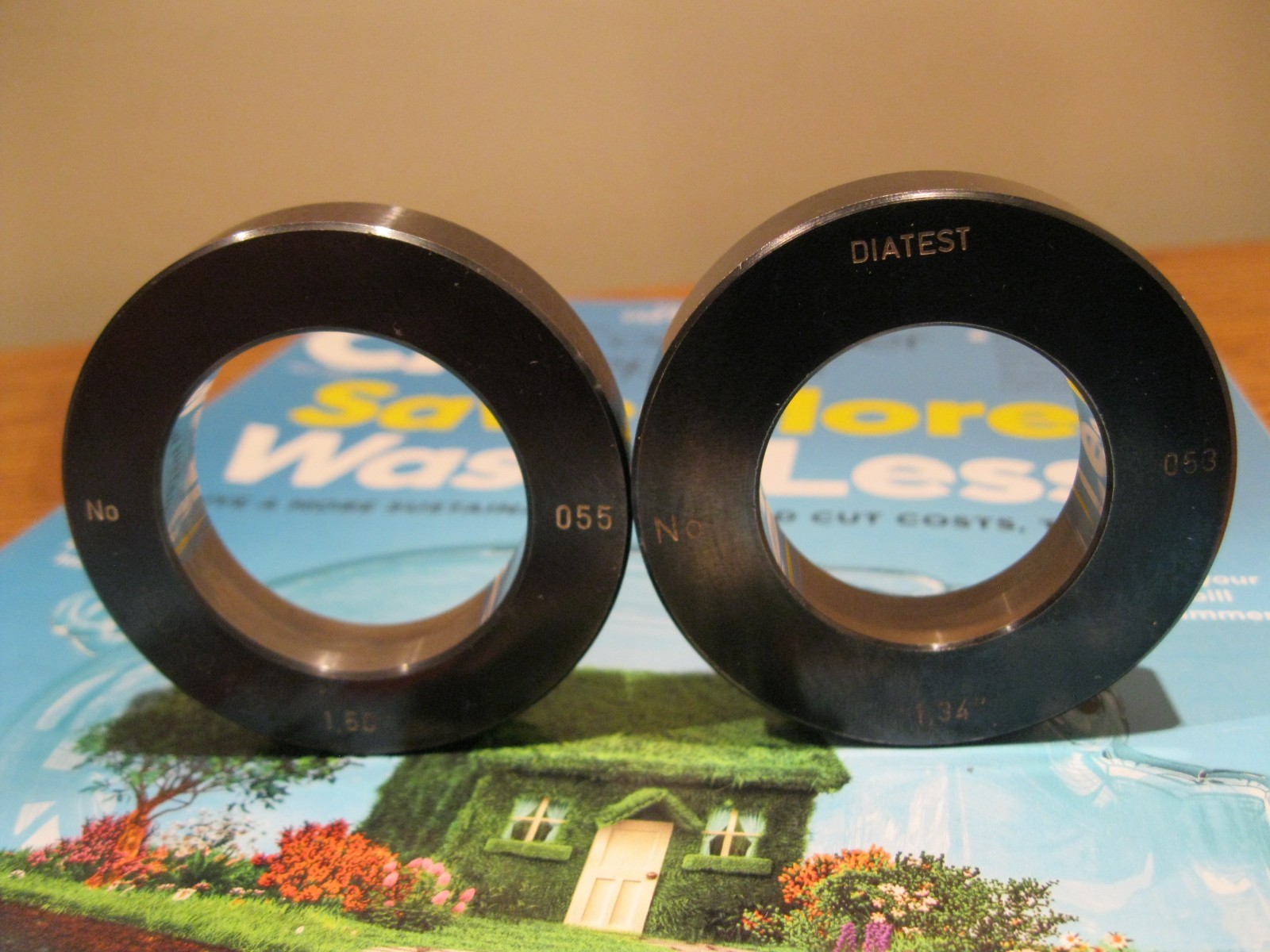 DIATEST THRU HOLE BORE GAGE 1.130-1.620 WITH 2 RINGS MACHINIST TOOLS