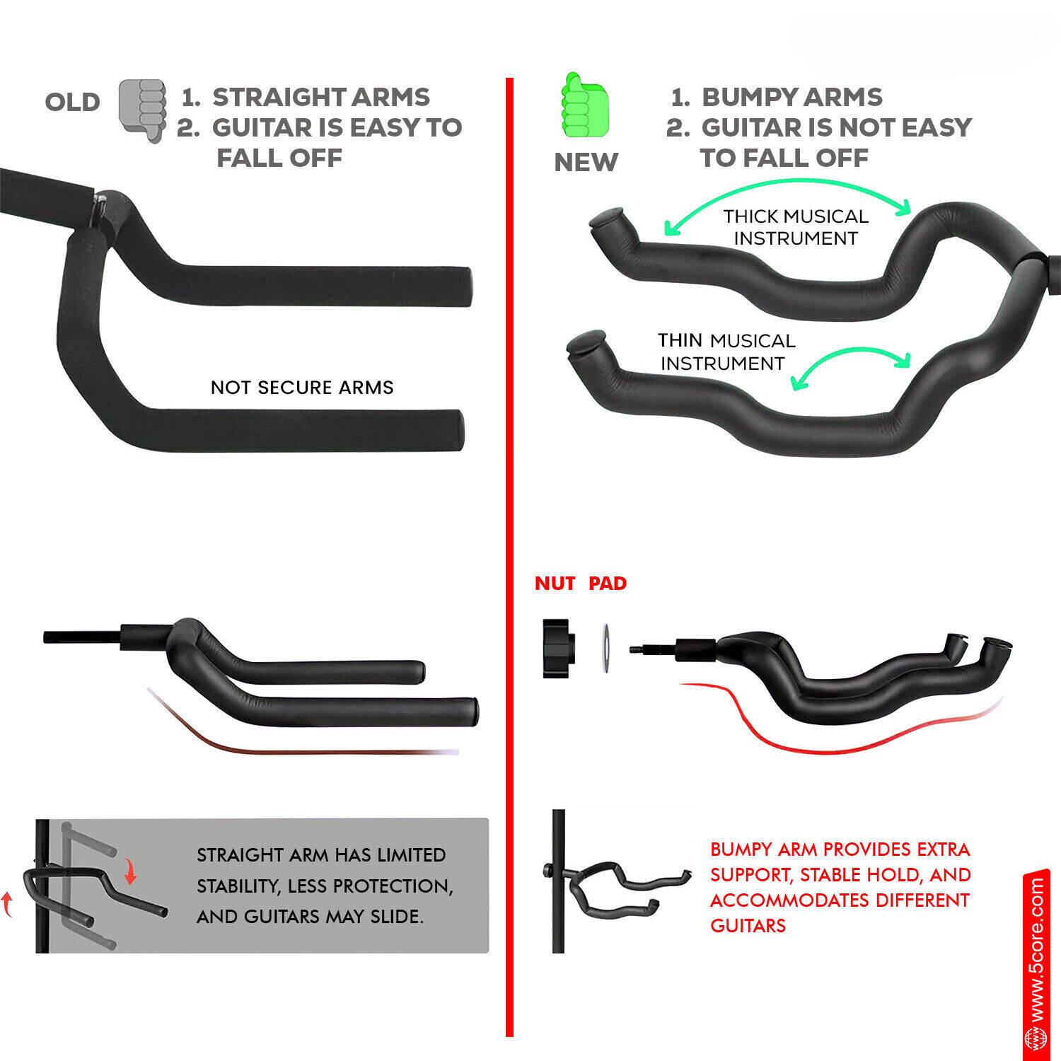 Guitar Stand Floor Adjustable Fold Tripod Acoustic Electric Cello Upright Stand
