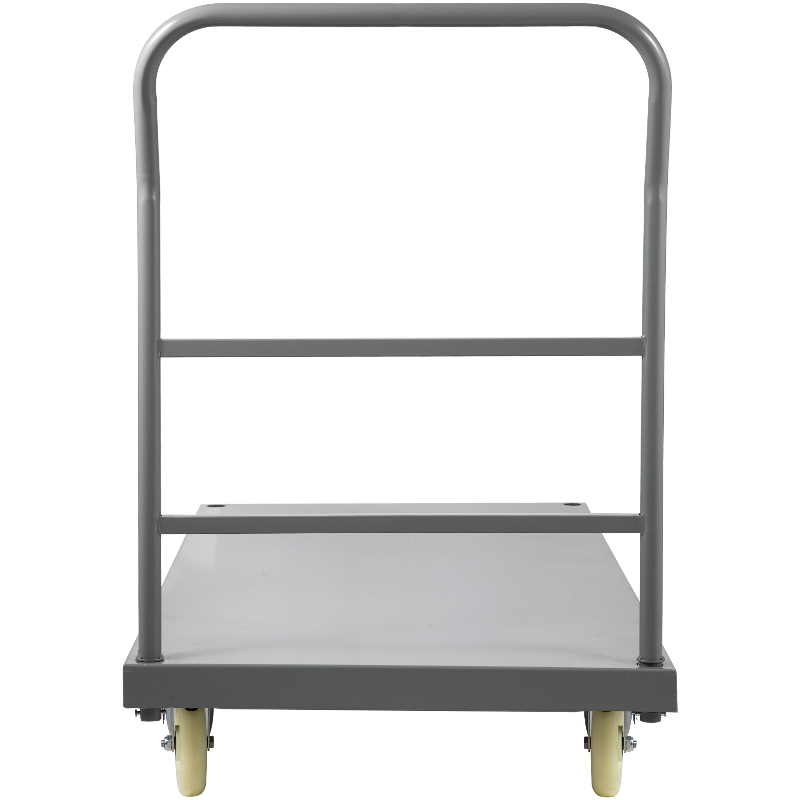 2000lbs Steel Platform Truck 47"x24"x32" Hand Push Flat Cart 2 Casters w/ Brake