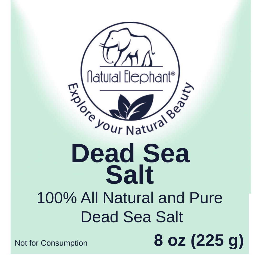 Natural Elephant Dead Sea Salt 100% Pure 1 lb, 2 lb, 5 lb, 10 lb Bag Fine Grain