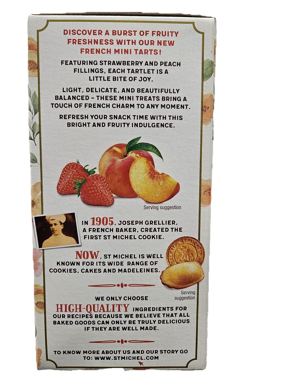 St Michel French Mini Tarts, 36 Individually Wrapped, Strawberry & Peach