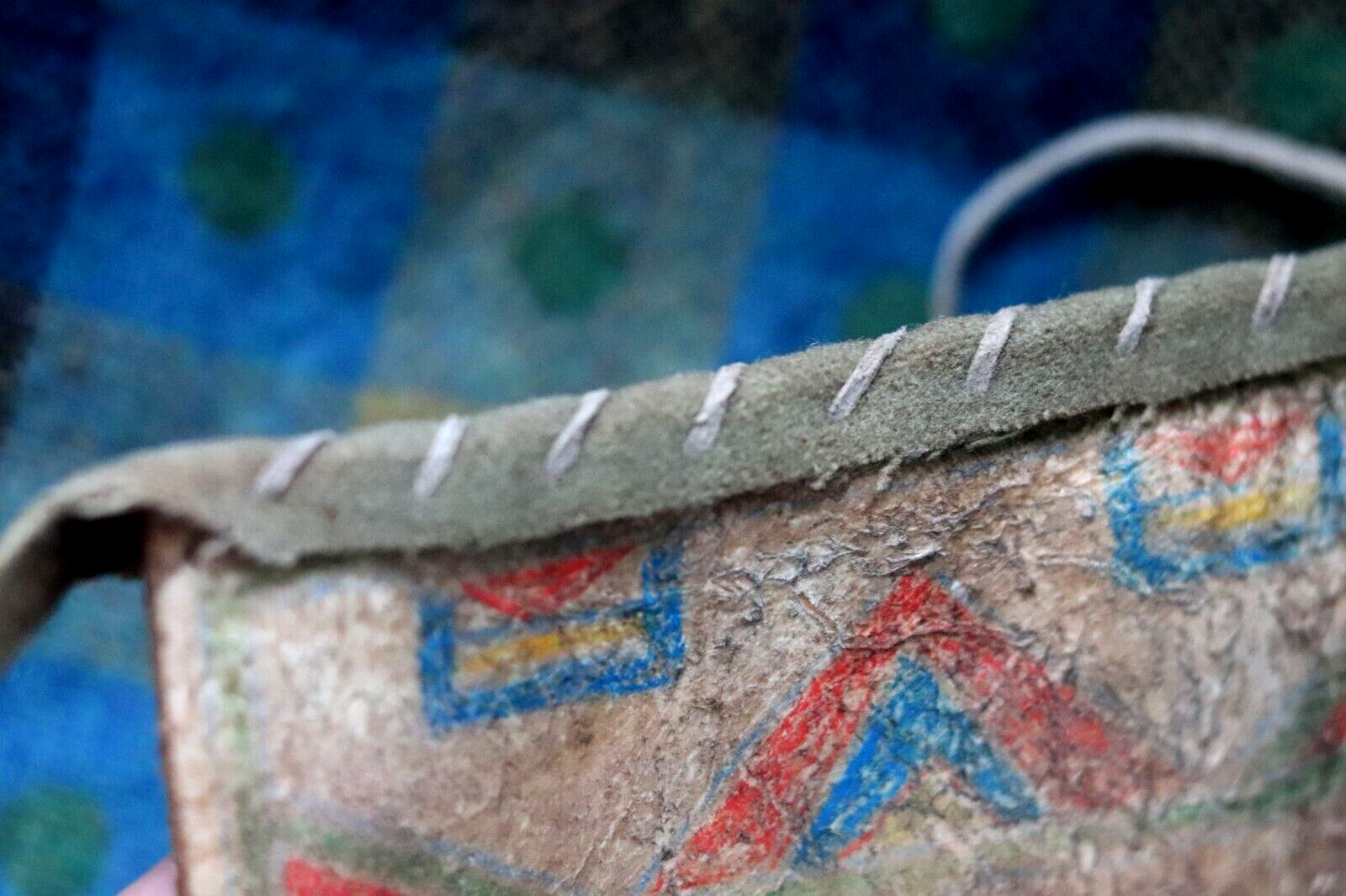 Vintage PARFLECHE BAG antique Native American document pouch Plains Indians
