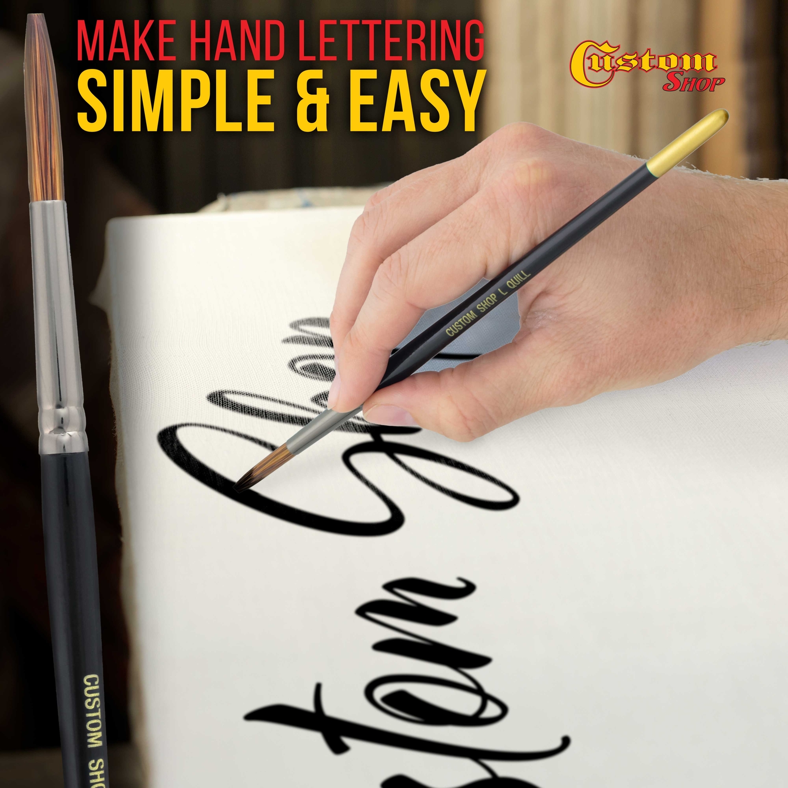 6 Sign Painting Lettering Quill Brushes, Sizes XL LG MED SM XSM XXSM Paint Brush