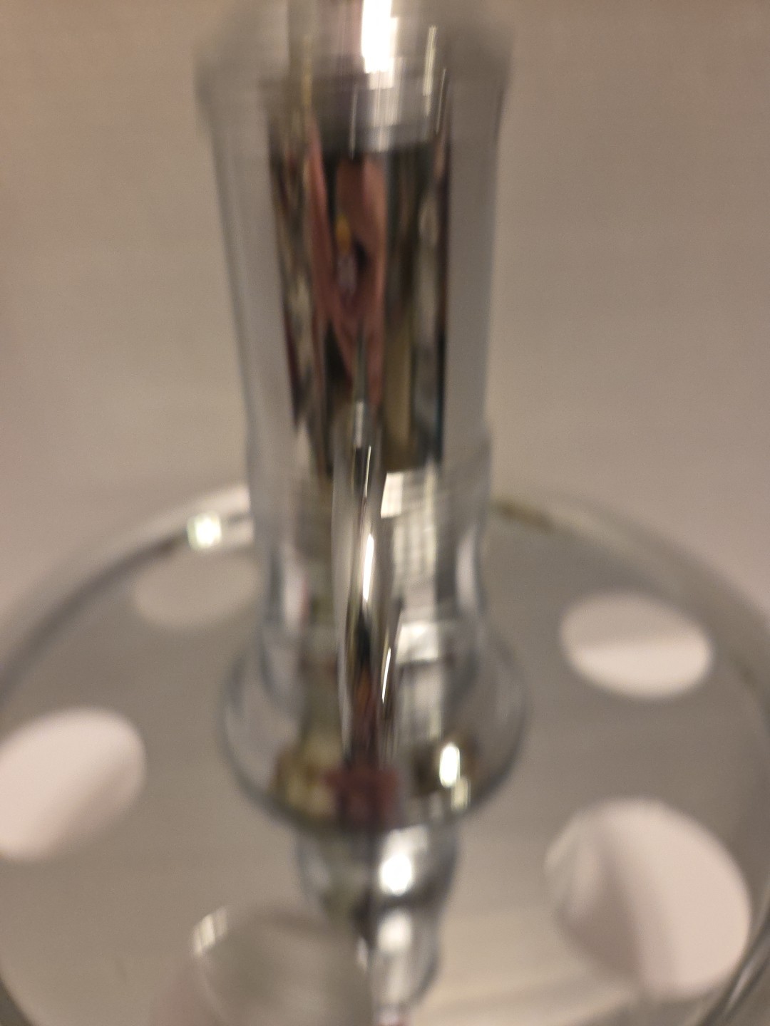 Vintage Art Deco Chrome Liquor Dispenser Pump & 6 Shot Glasses!