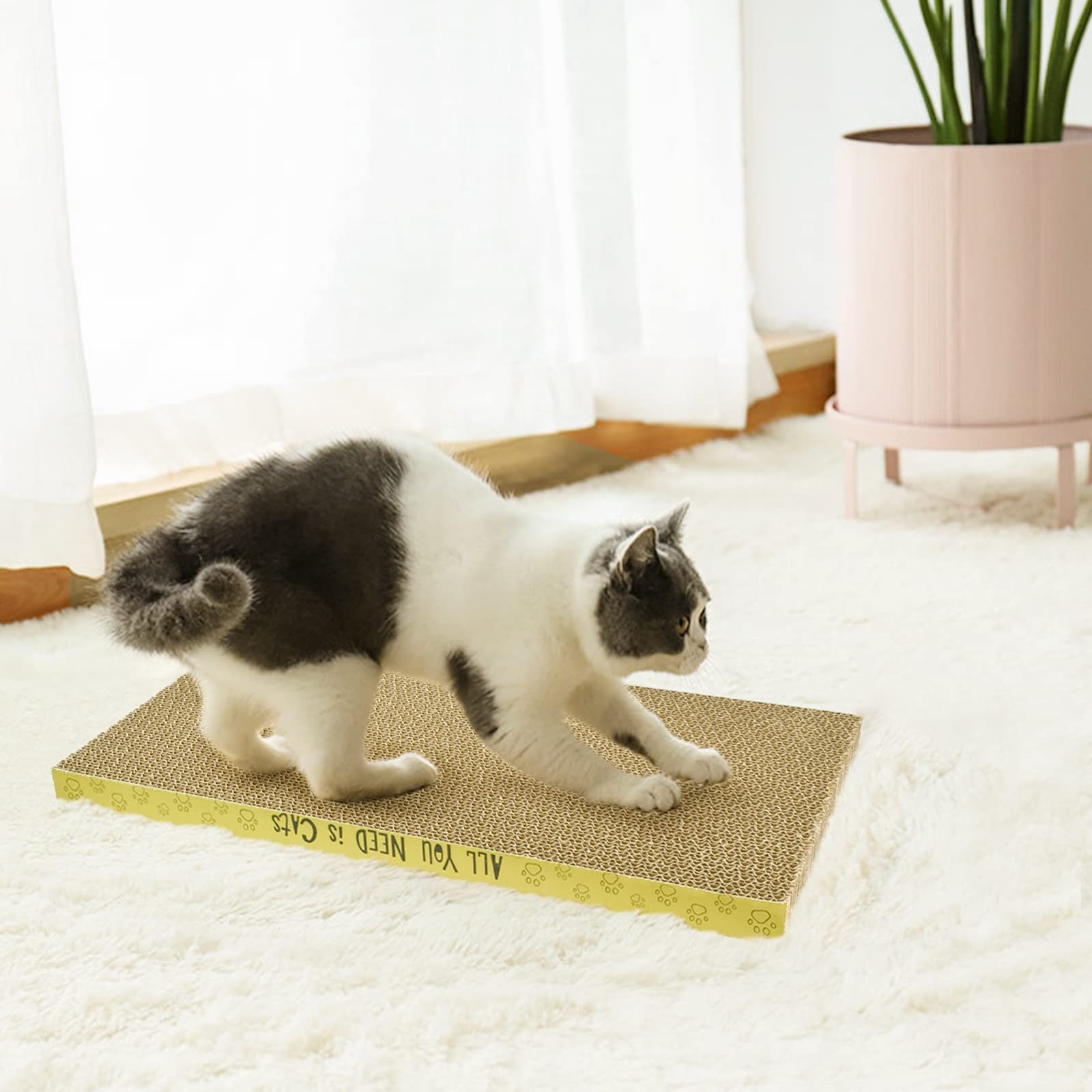 3 Pack Cardboard Cat Scratcher Pads Cat Scratching Board for Indoor