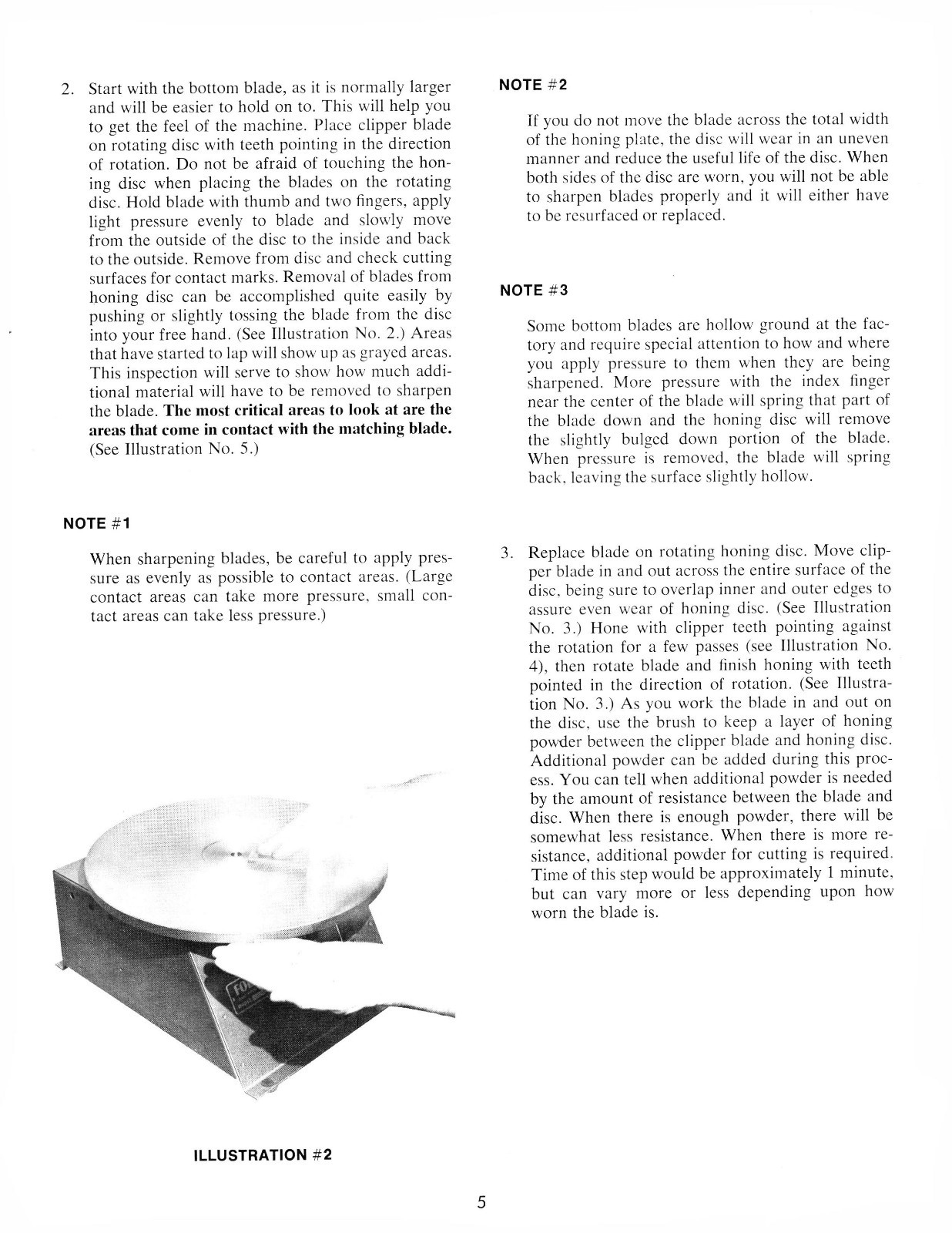Foley Belsaw Model 354 Clipper Blade Hone Owners Manual * 1069