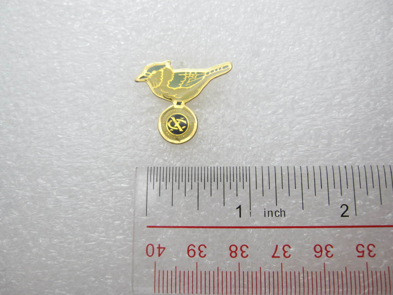 National Exchange Club Blue Jay Bird Unity for Service Lapel Pin (B333)