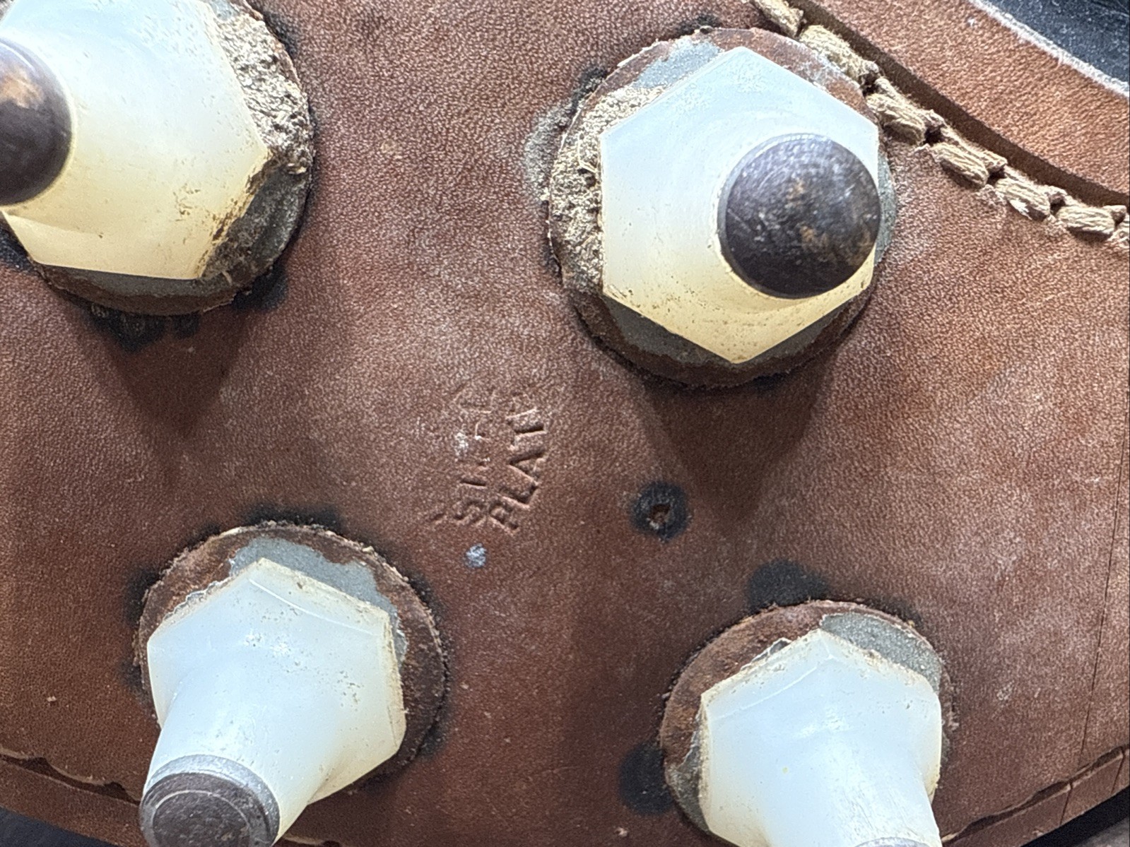 Vintage SPALDING LEATHER 1940s D Spot Bilt Black Football Shoes leather Cleats