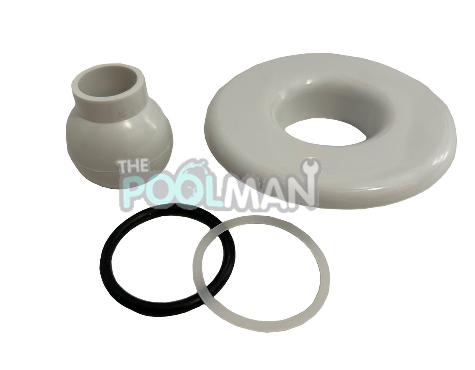 HydroAir 10-3955WHT Bathtub/Spa Jet Escutcheon with Directional Eyeball
