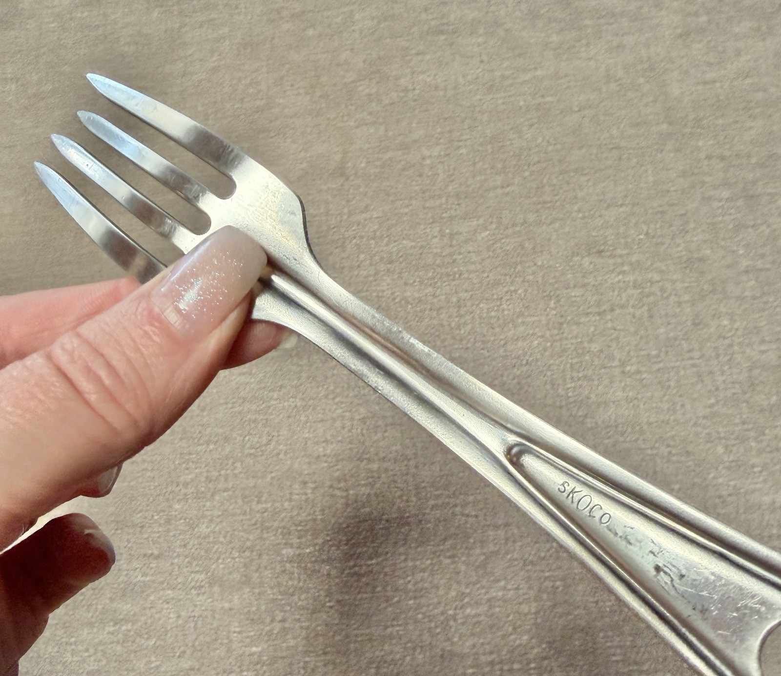 Vintage US Military Utica Skoco Cutlery Mess Kit Spoon Fork Knife Set Stainless