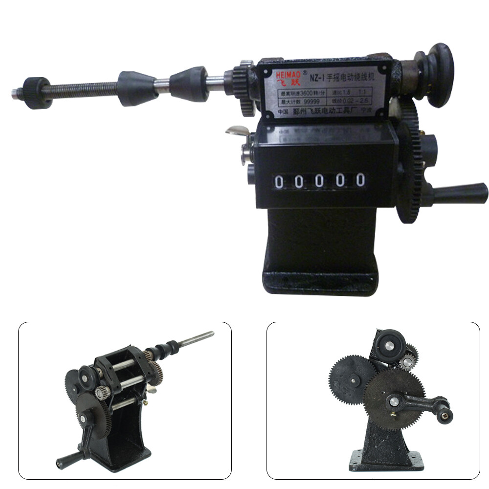 Dual Purpose Manual Coil Winder Machine Counter Wire Coil Winding Tool 0-99999