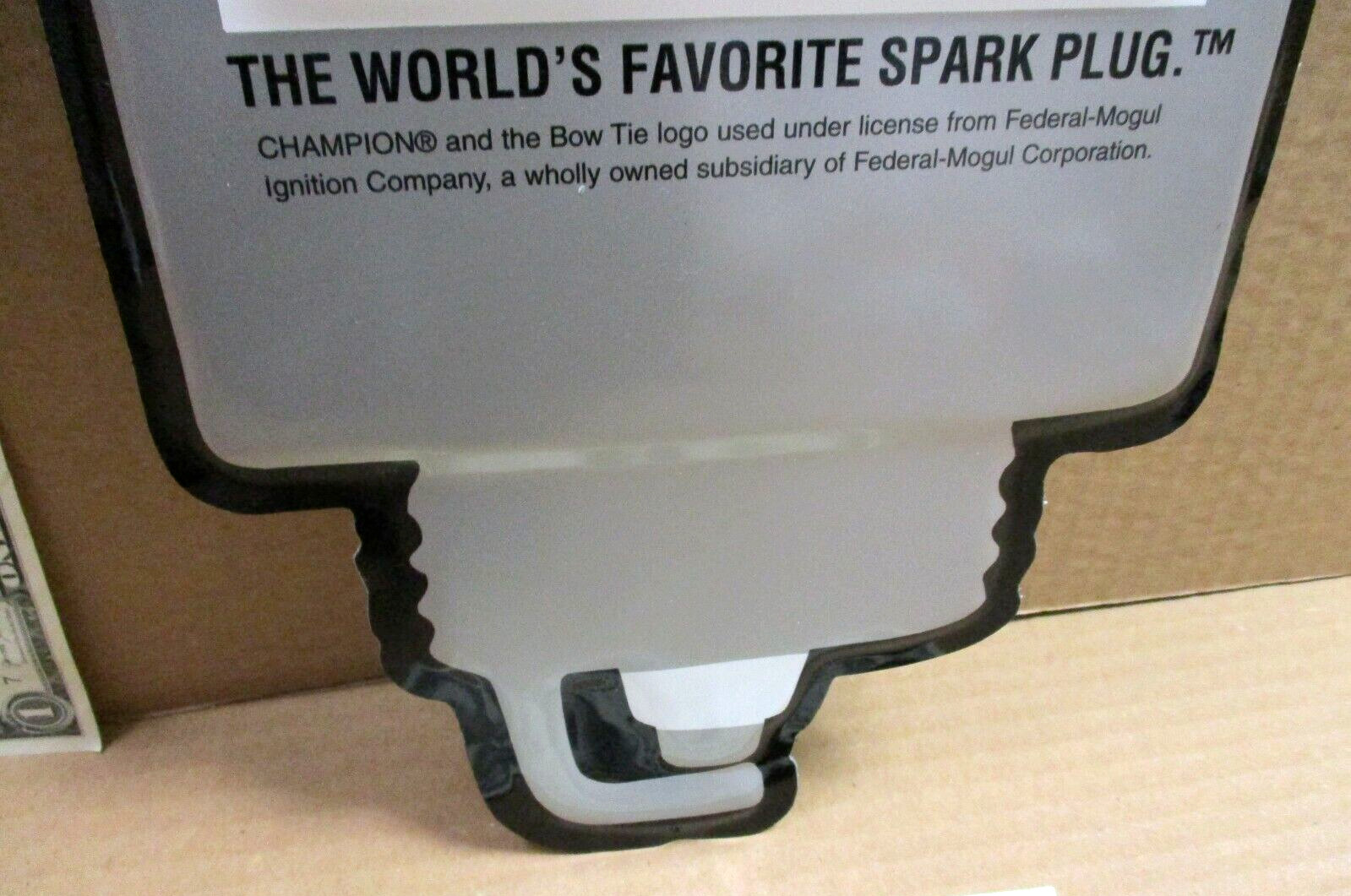 CHAMPION --- Looks Like a GIANT Spark Plug - CAR TRUCK Tune-Up Sign - SPEED SHOP