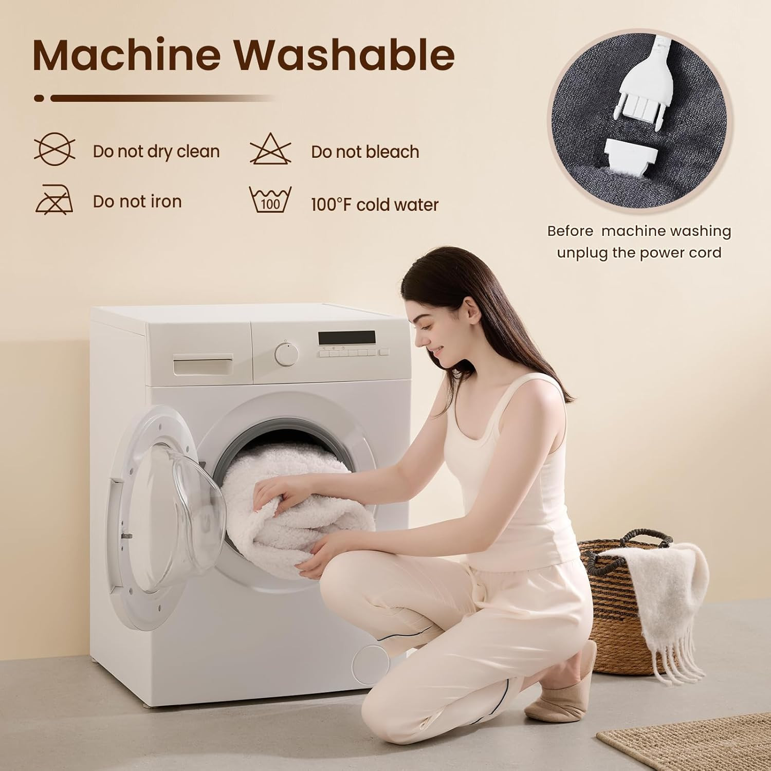 Heated Electric Blanket Wearable Throw - Heated Wearable Robe with Sleeves and F