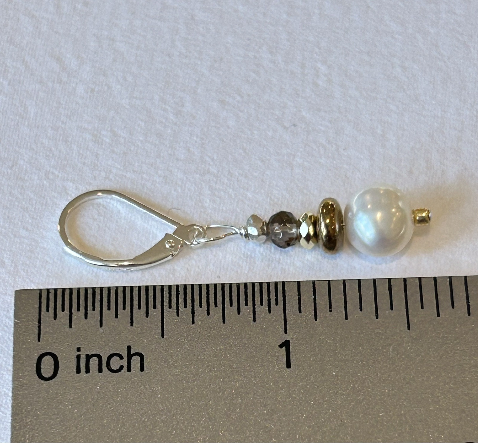 FW Pearl Sterling Silver Earrings White Earthy Bronze Sundance Treasures