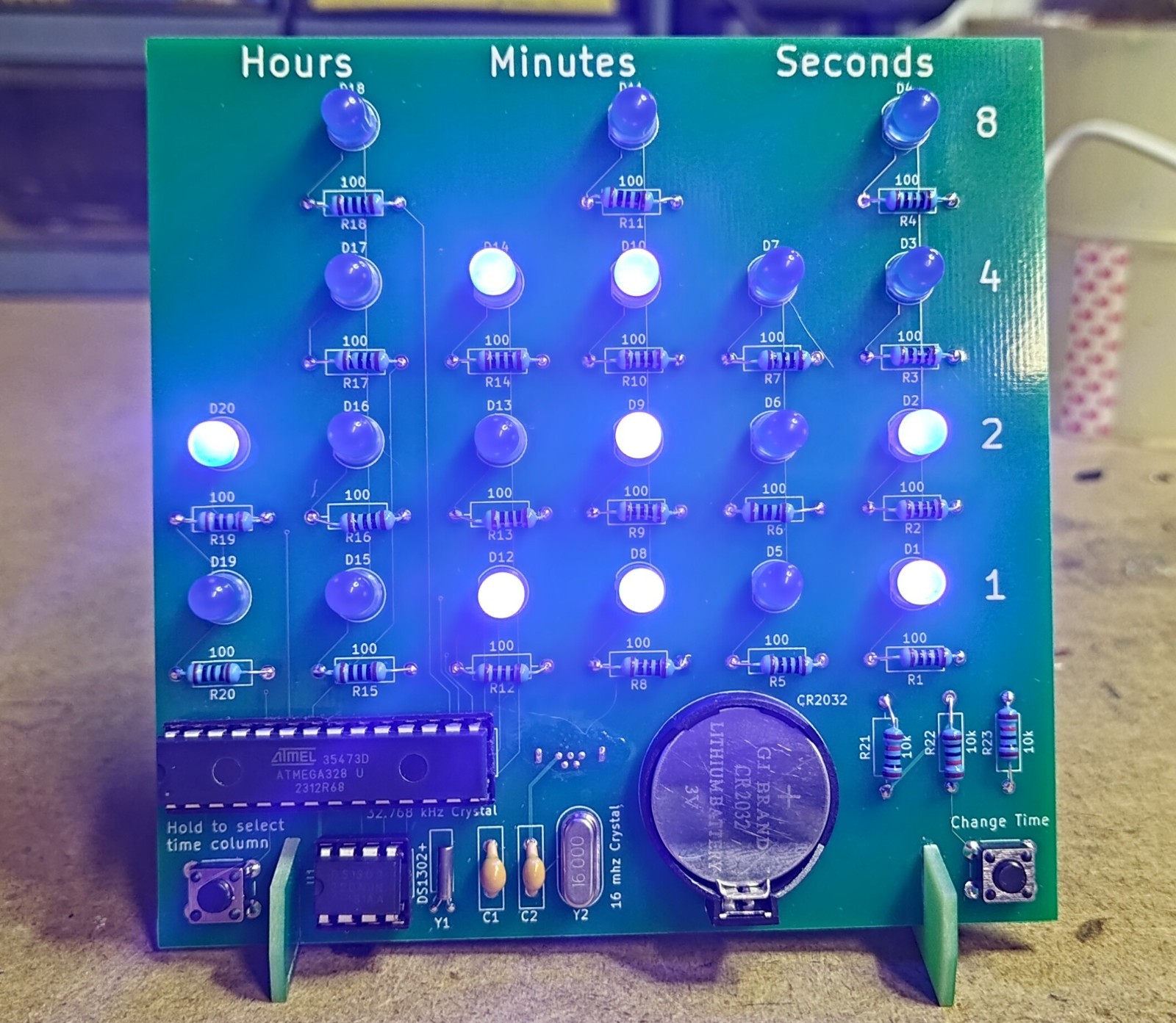 Binary Clock Kit DIY Solder Power Of 2 Clock