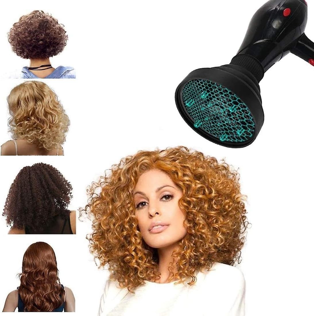 Universal Collapsible Silicone Hair Blow Dryer Diffuser Attachment for Travel