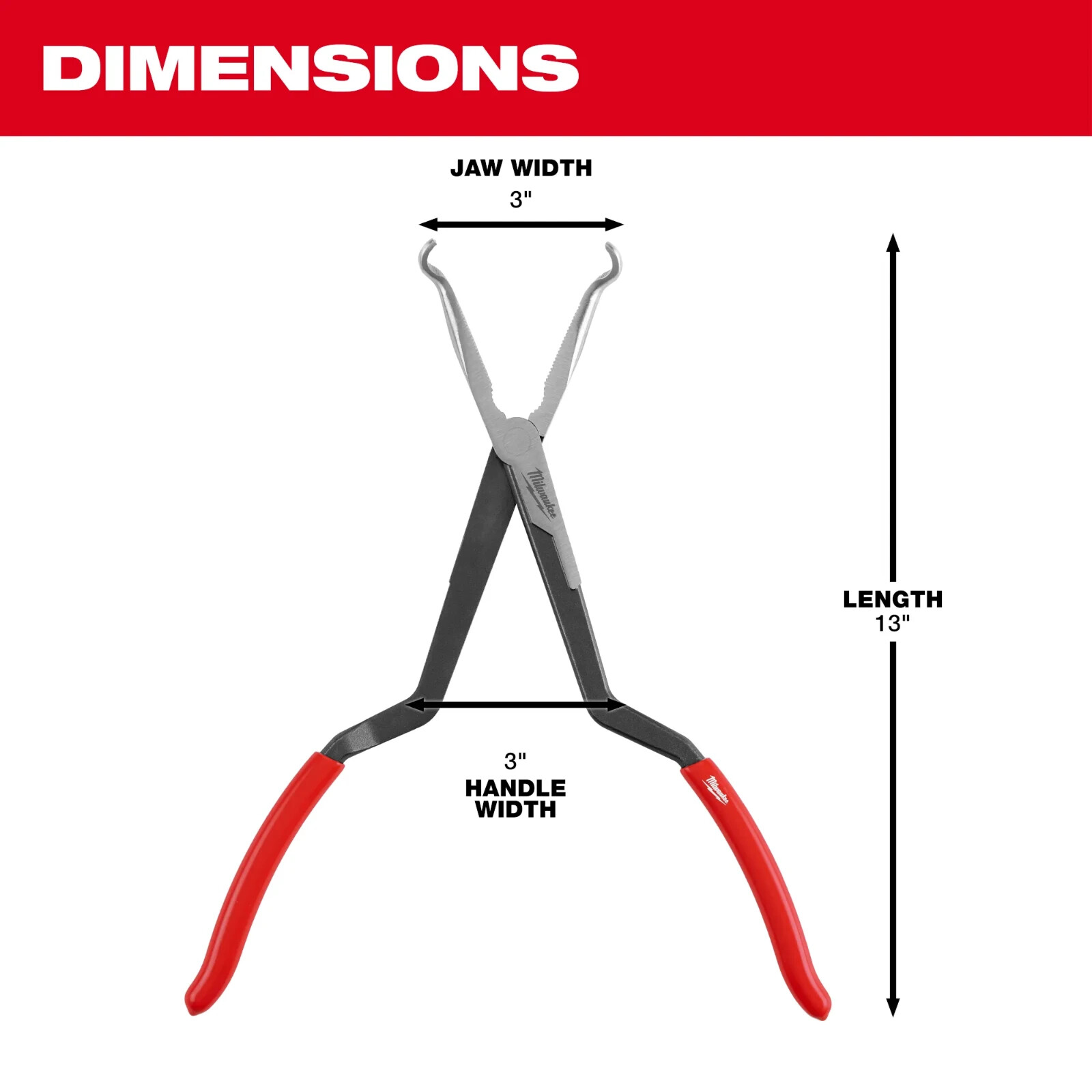 Milwaukee 48-22-6563 3PC Long Reach Hose Grip Pliers Set