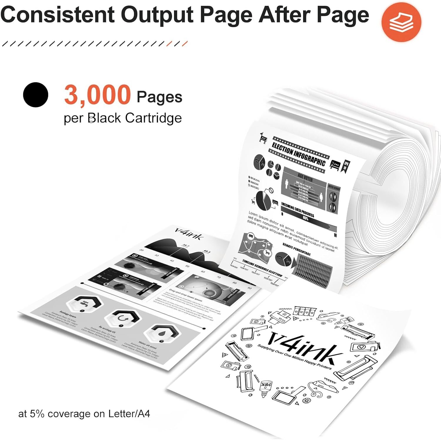 4PK TN830 XL Toner Cartridges for For Brother DCP-L2640DW HL-L2405W L2460DW