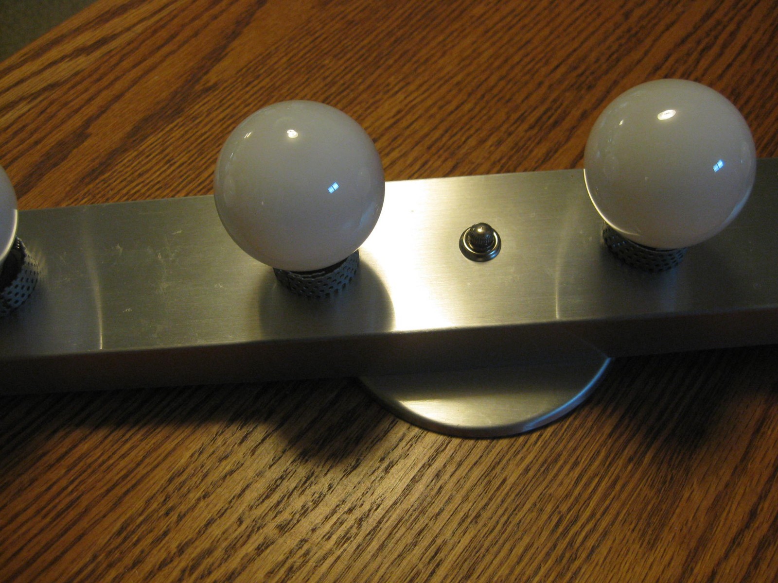 Vintage 1978 Bathroom Wall Light Fixture Sconce - Brushed Aluminum L&S Lighting