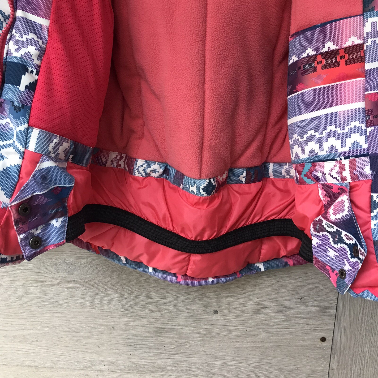 N.Z.B.Z Girls 12, Color Block Insulated Ski Jacket Hooded Winter Thick Coat