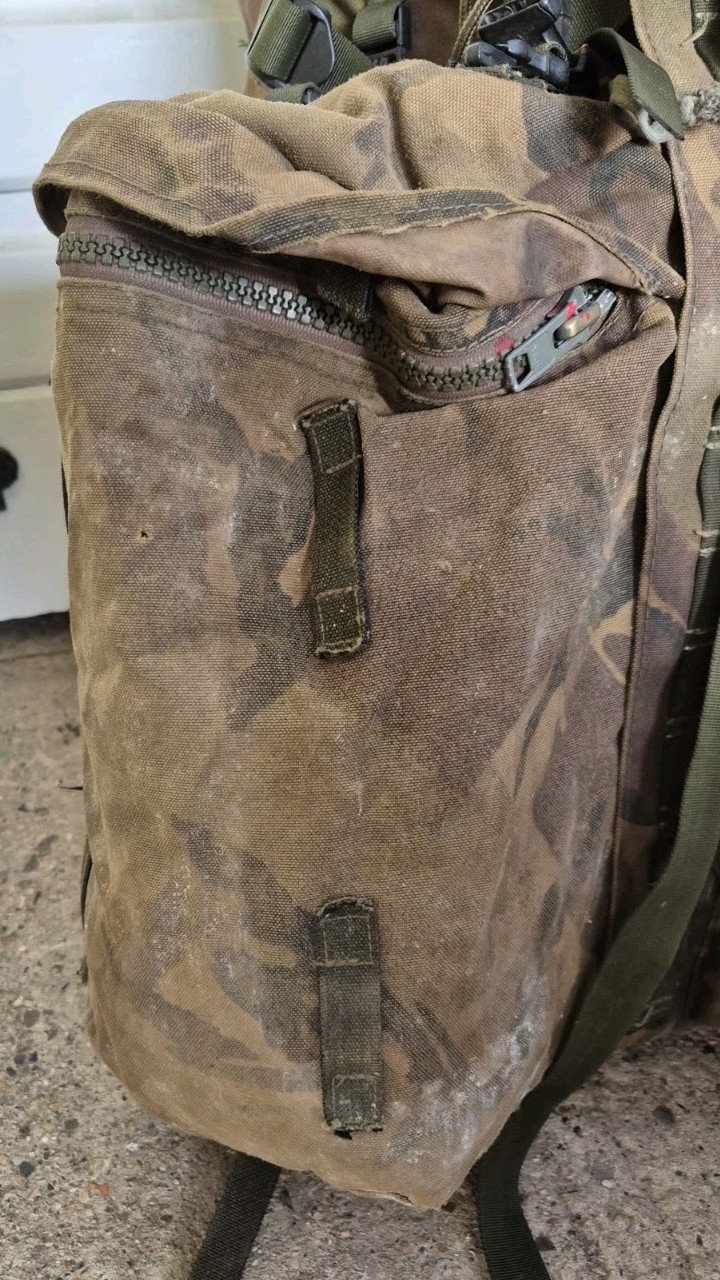 GENUINE BRITISH ARMY BERGEN RUCKSACK DPM LONG BACK 120L SIDE POUCHES + YOKE