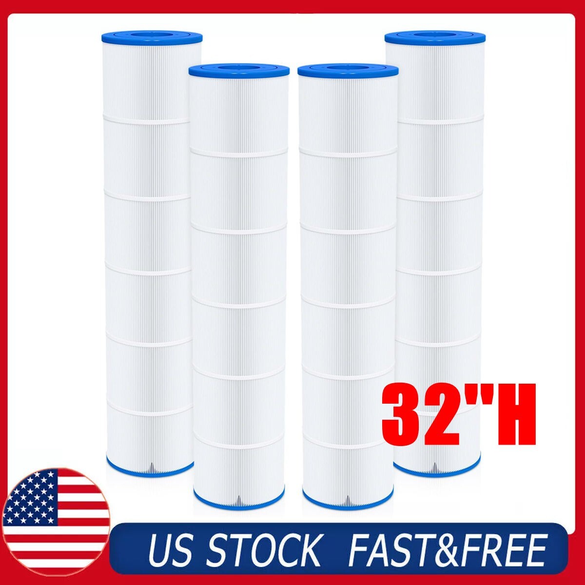 4X PCC130 Pool Filter for Pentair Clean & Clear Plus 520, R173578, Unicel C-7472