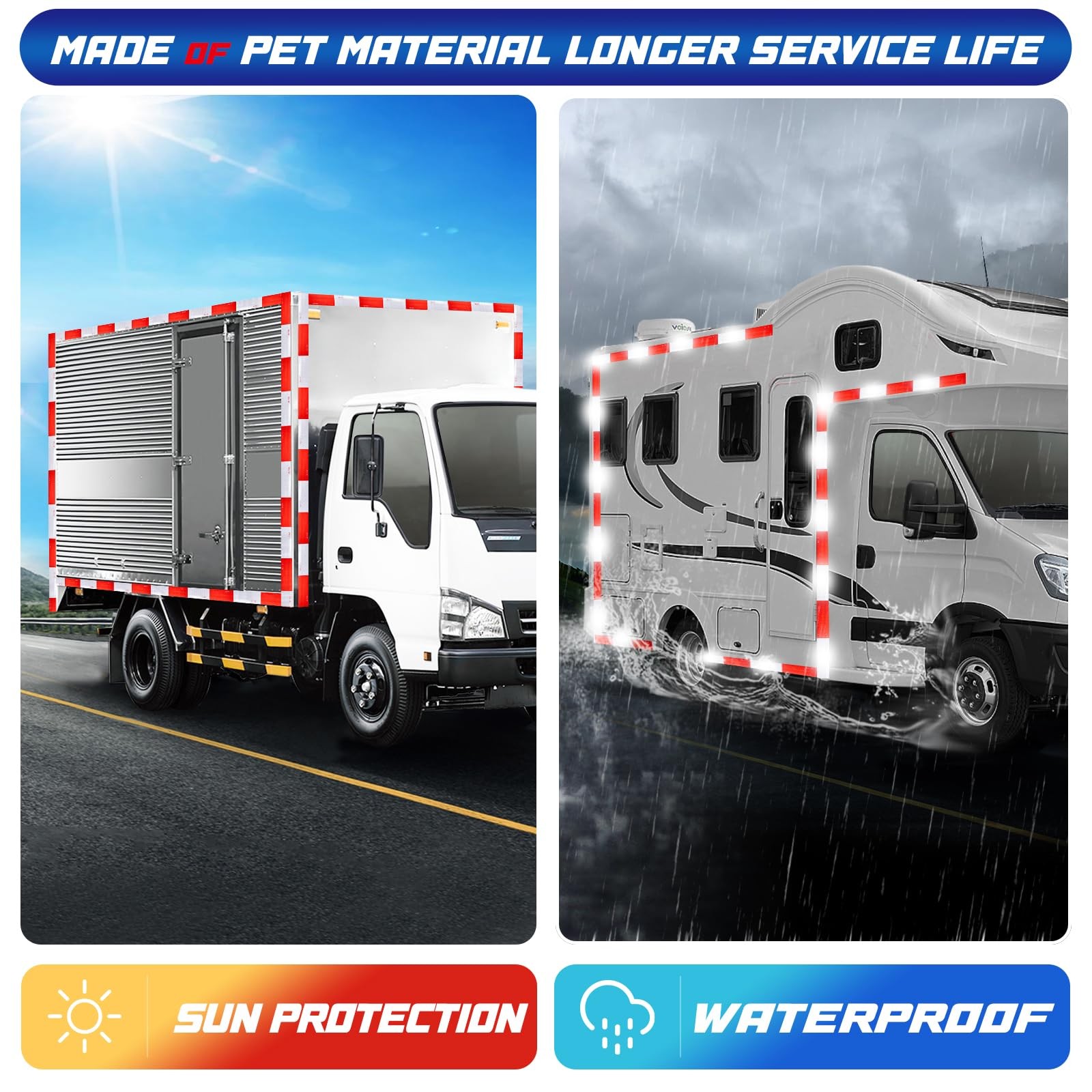 Spurtar Trailer Reflective Tape Outdoor 2"x32ft(5cmx10m), 2"x 32 Ft