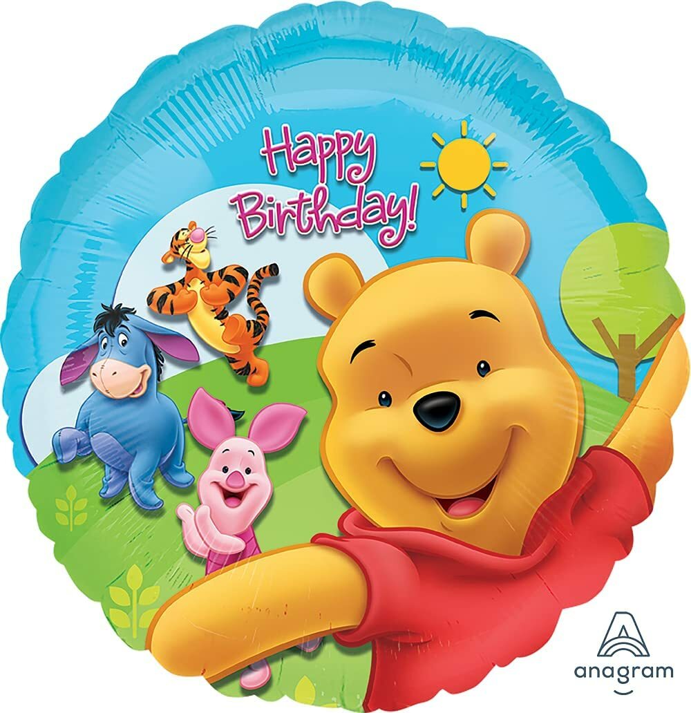 Winnie the Pooh 1st Birthday Gold Balloon Bouquet Party Supplies