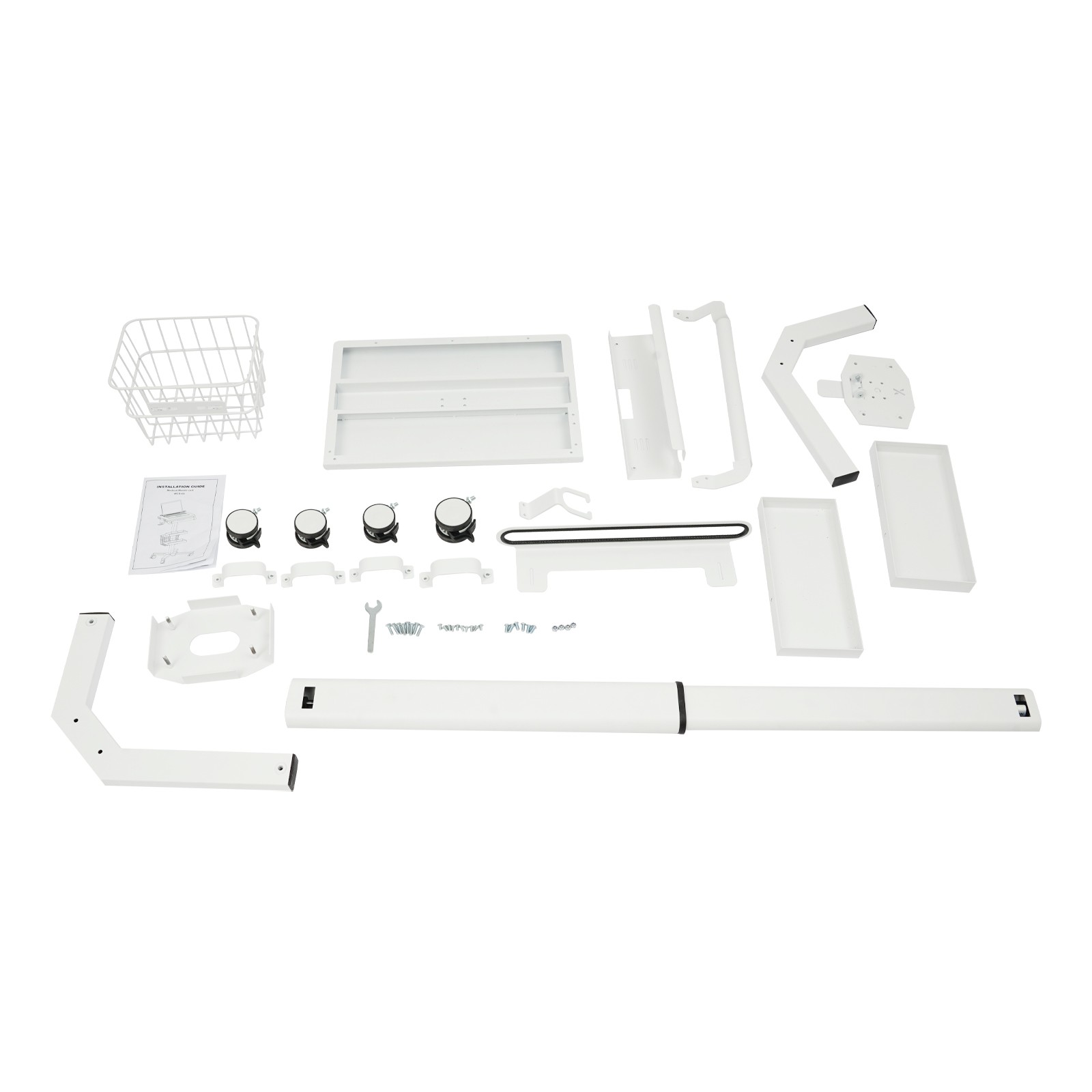 Medical Laptop Workstation Cart Dental Medical Cart Trolley w/ Scanner Holder