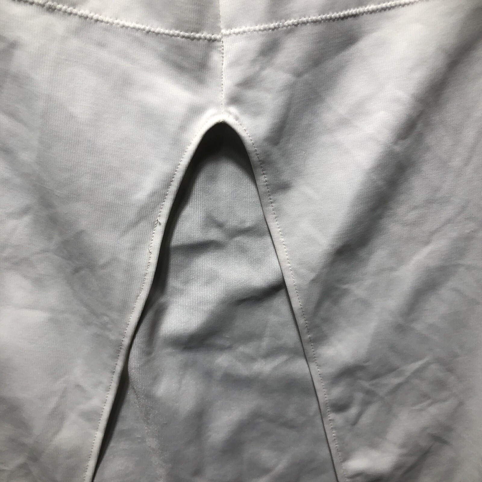 Dominique Full Length Control Slip David’s Bridal 7218 Size Large White Slit