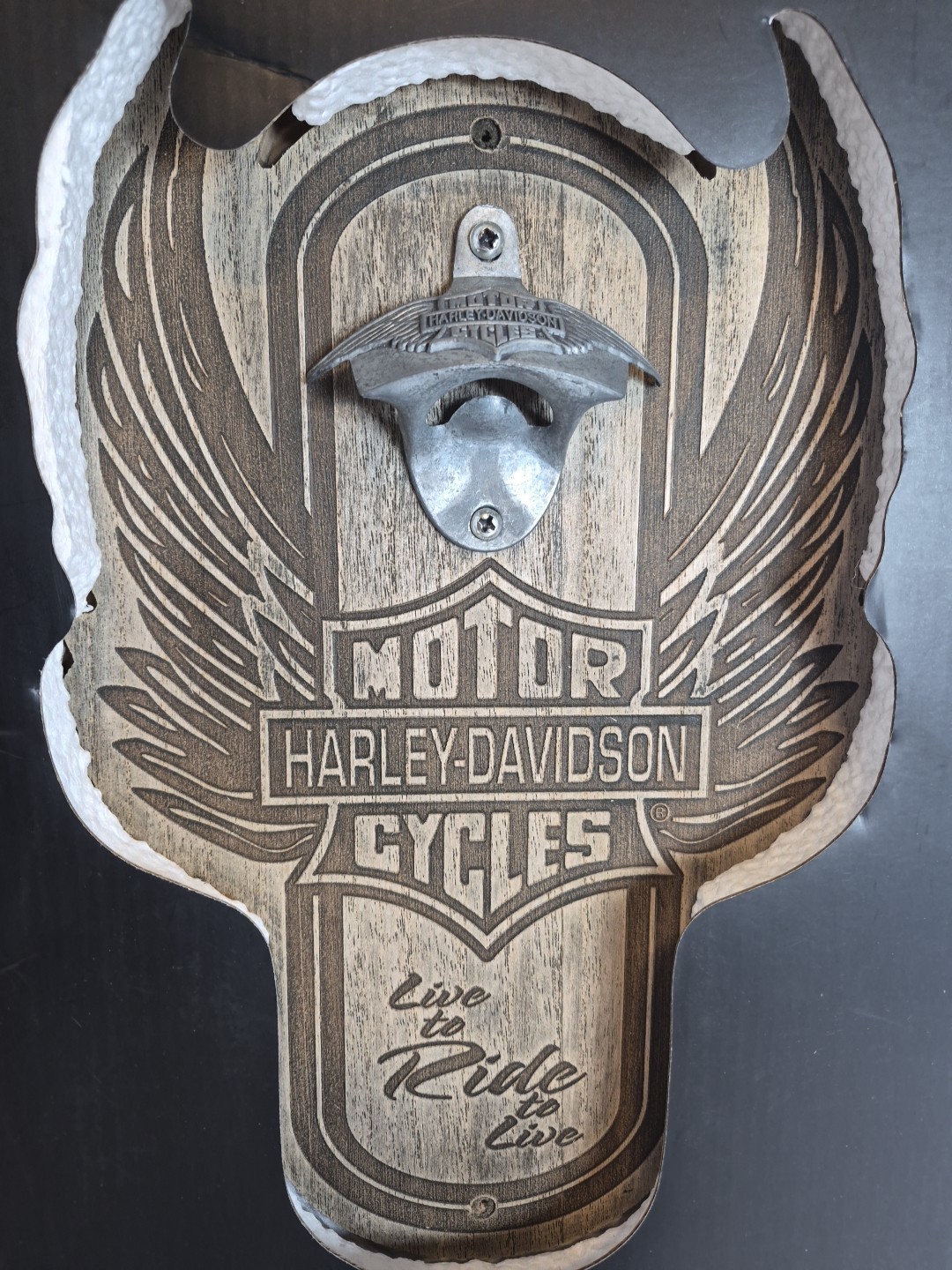 Harley Davidson - Bottle Opener with Magnetic Cap Catcher - Brand New in Box