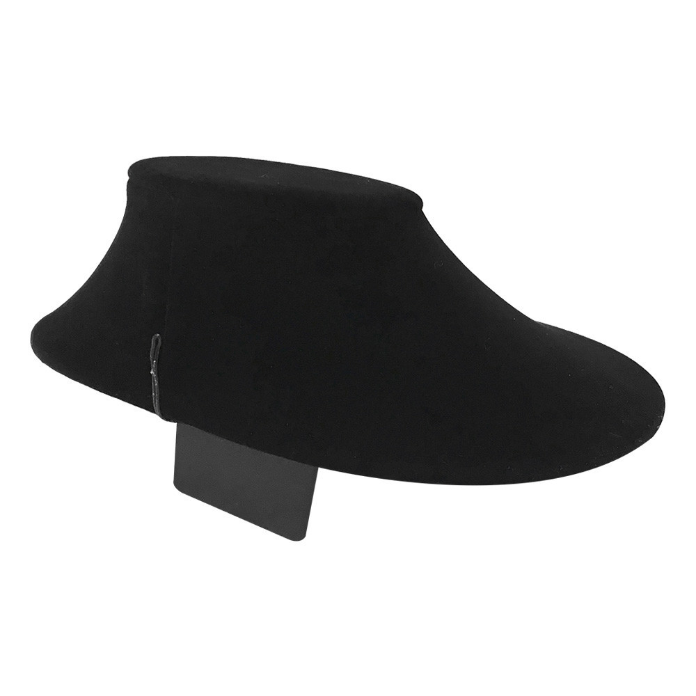 Black Narrow Velvet Necklace Display Large Bust Holder 8 L x 8-1/4 W x 4-5/8 H