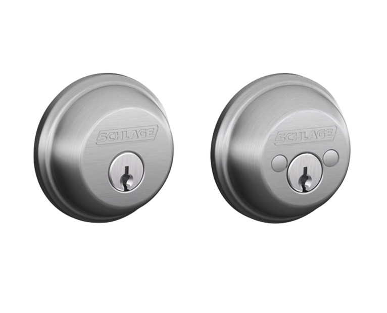 SCHLAGE Double Cylinder Deadbolt, B62N