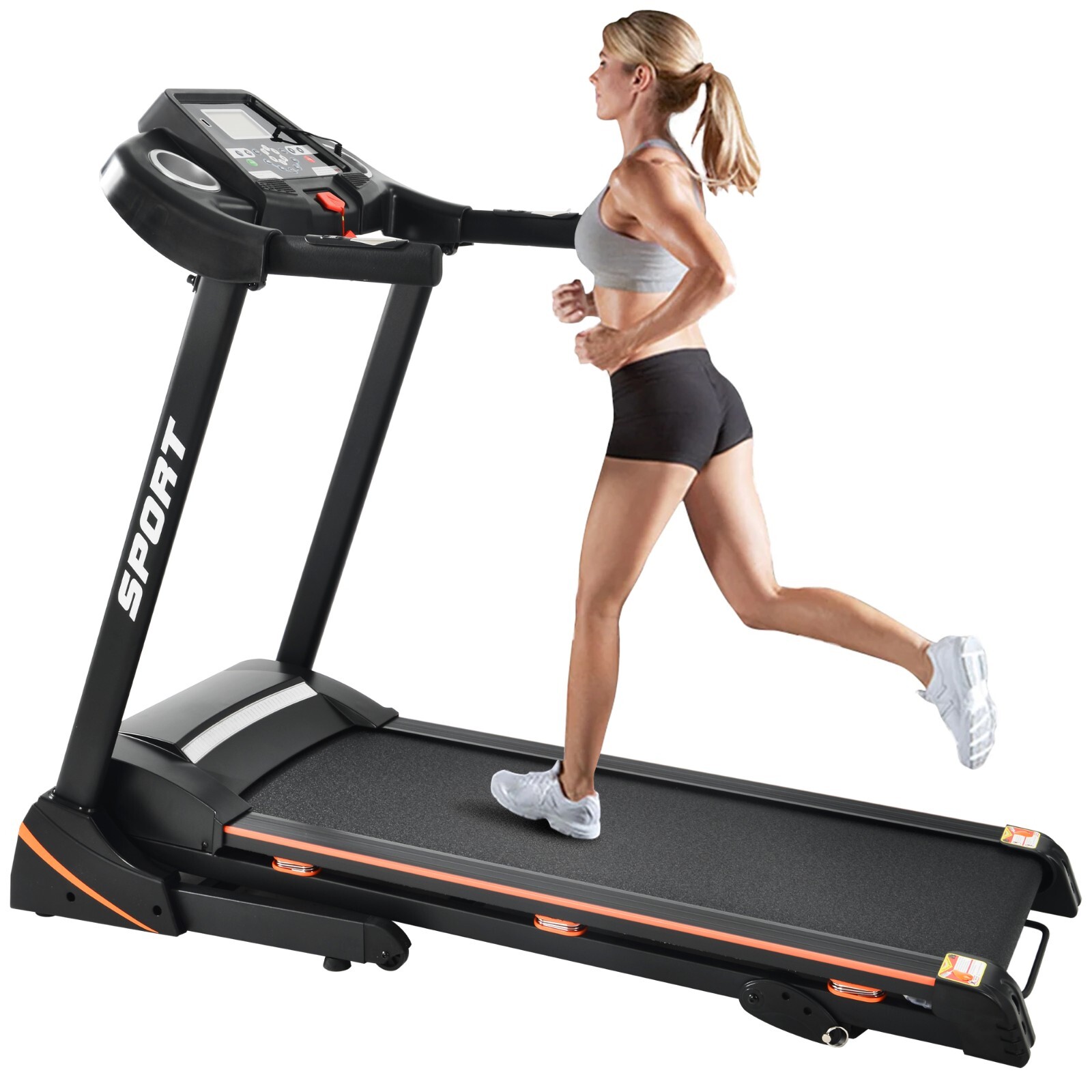3.25HP Folding Treadmill with Incline Running Machine Adjustable Speed for Home