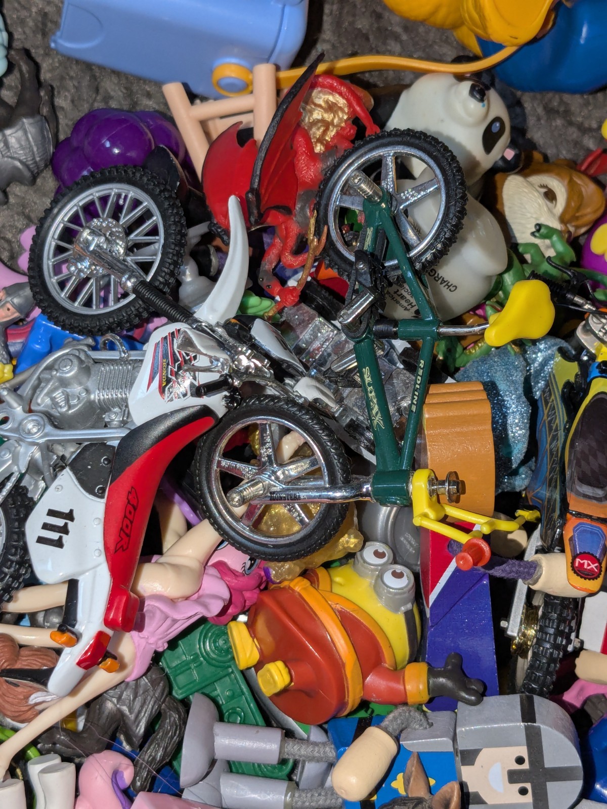 Bulk Kids Toy Figures Lot Mixed Characters Animals Dolls Dragons Toy Box