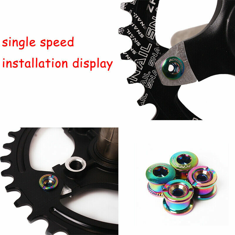 KRSEC MTB Chainring Bolts Road Bike Single/Double/Triple Speed Screws 4/5PCS US
