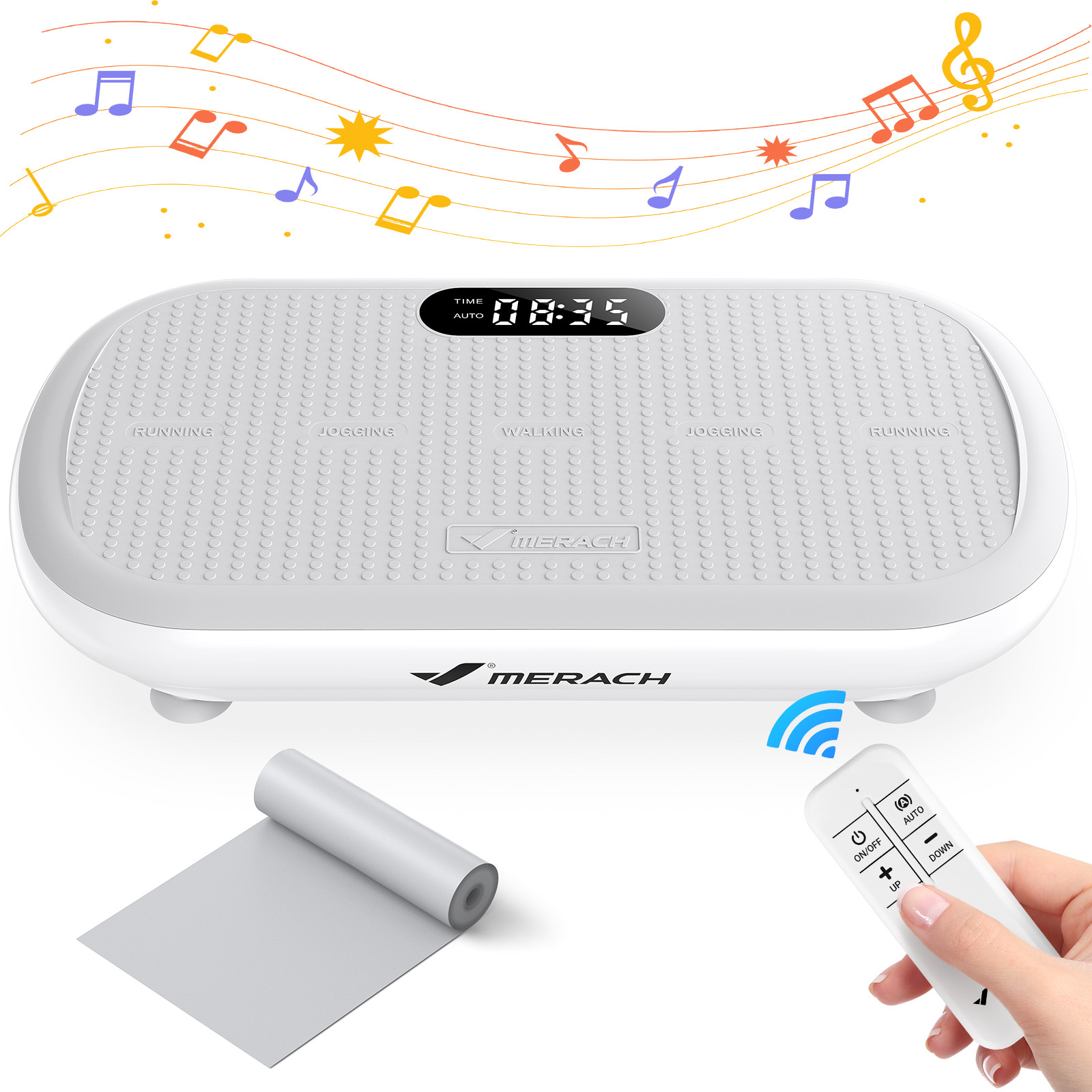MERACH Vibration Plate Exercise Machines Bluetooth Pedal Automatic Sensing