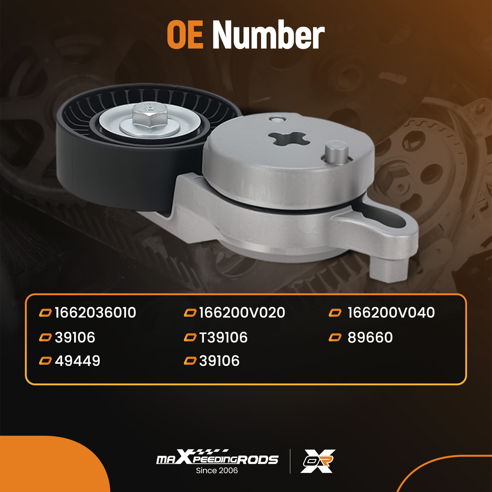 Drive Belt Tensioner Assembly w/ Pulley For Toyota Camry RAV4 2012-2017 2.5L