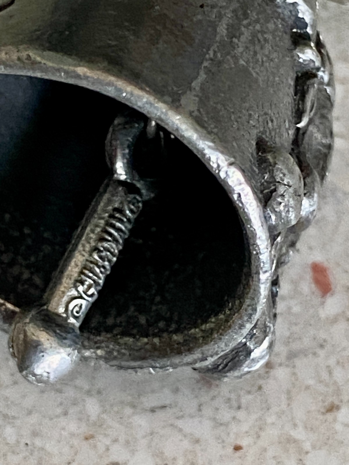 Pirate Skull Guardian Ride Bell Silver Tone Motorcycle Luck Biker