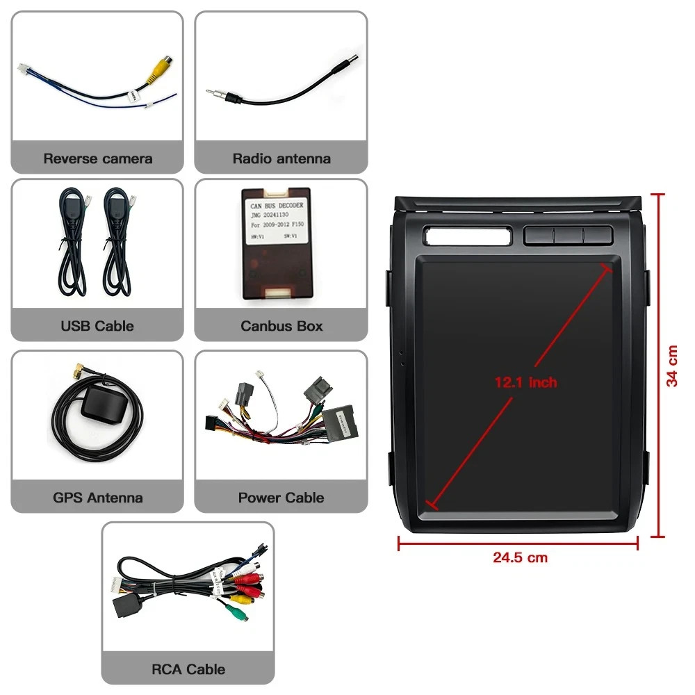 12.1"Android Car Radio Stereo For Ford F-150 2009 2010 2011 2012 2013 Carplay