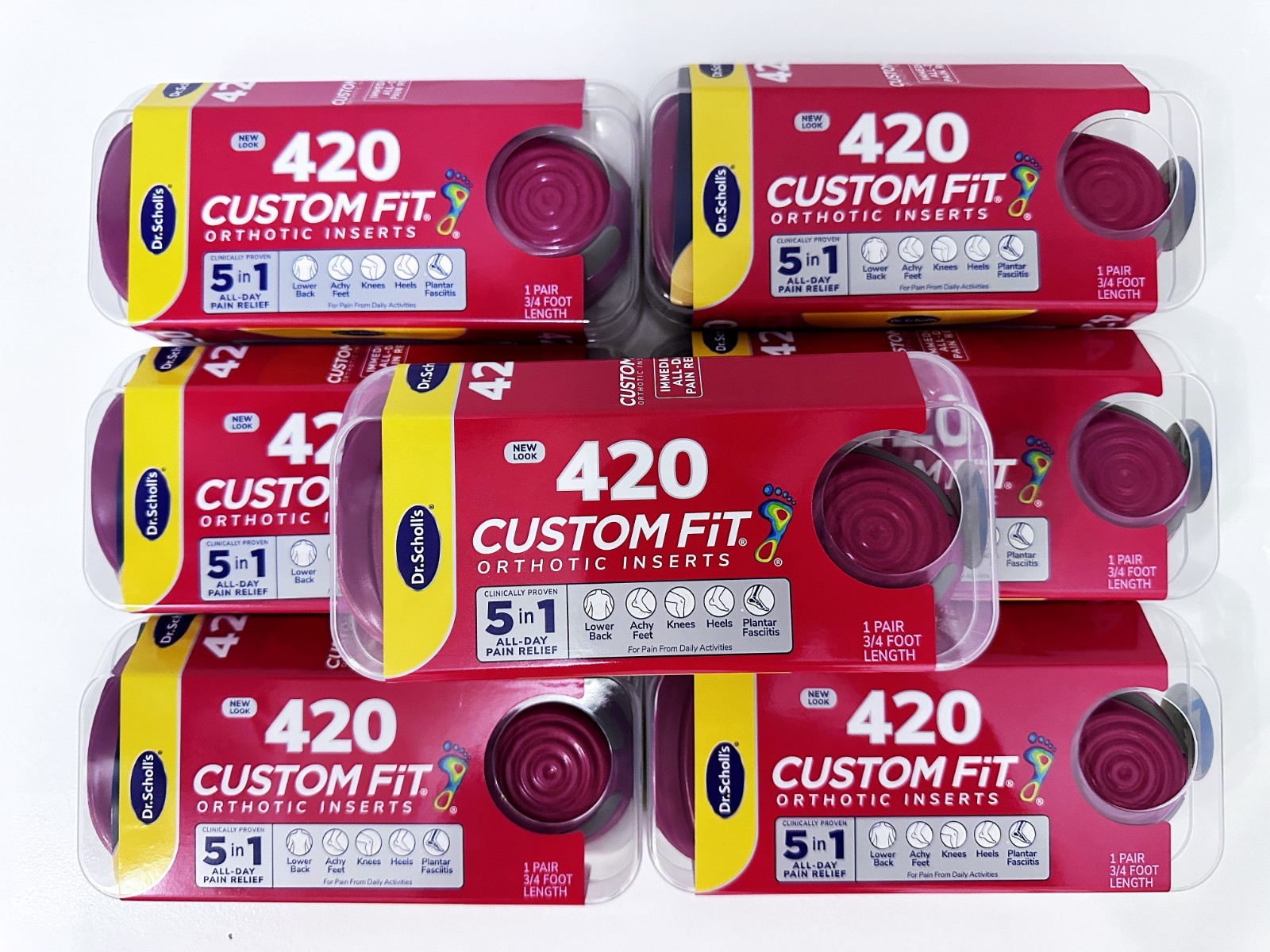 Dr. Scholl’s CF420 Custom Fit Orthotics 3/4 Length Arch Support Brand New