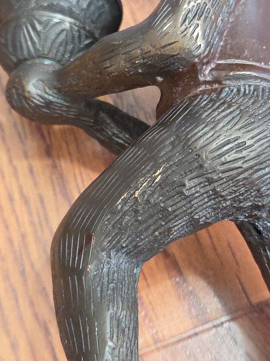 Antique Vienna Bronze Monkey Sculpture with Candle Holder 6.5" #2