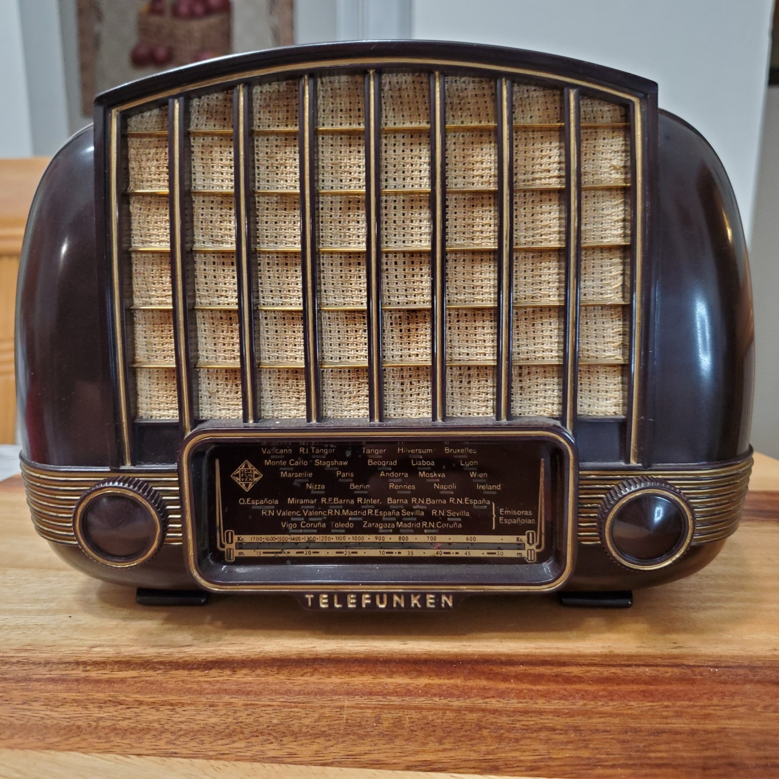 Ultra Rare Vintage 1954 Telefunken U-1515 Marimba Radio - Very Nice Works