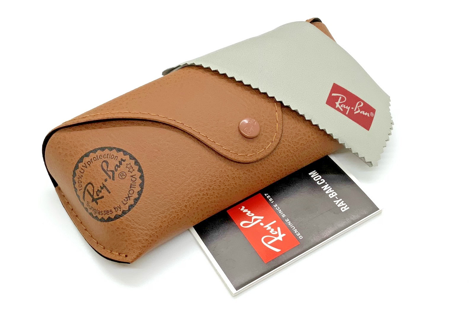 Ray Ban Universal Brown Medium Soft Case for Sunglasses & Eyeglasses with Cloth