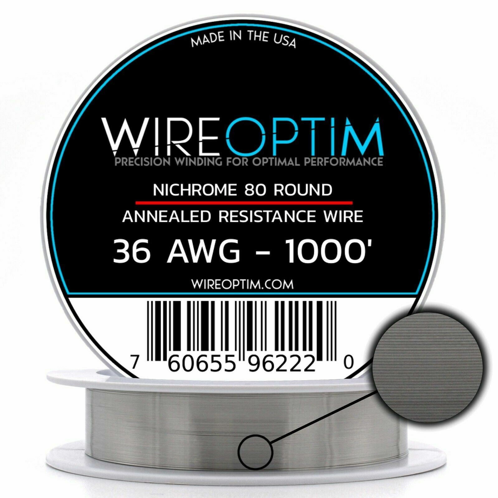 Nichrome 80 AWG 16 18 20 22 24 26 28 30 32 Gauge 25' 50' 100' 250' 500' 1000'